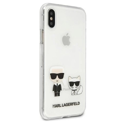 Etui Karl Lagerfeld Karl & Choupette na iPhone X / Xs - przezroczyste