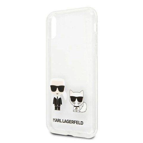 Etui Karl Lagerfeld Karl & Choupette na iPhone X / Xs - przezroczyste