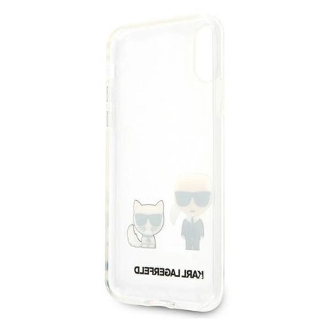 Etui Karl Lagerfeld Karl & Choupette na iPhone X / Xs - przezroczyste