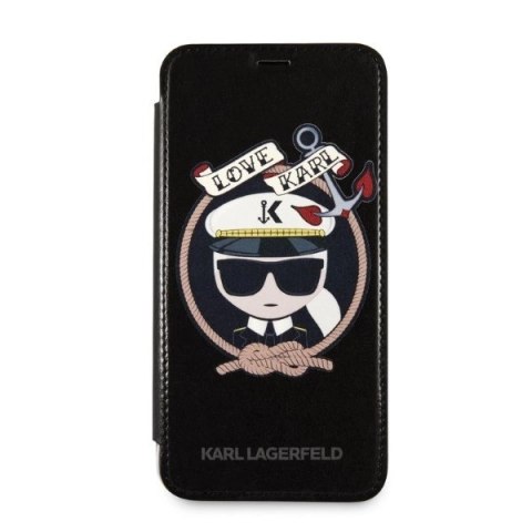Etui Karl Lagerfeld Signature Glitter na iPhone X / Xs - czarne Etui Karl Lagerfeld Signature Glitter na iPhone X / Xs - czarne