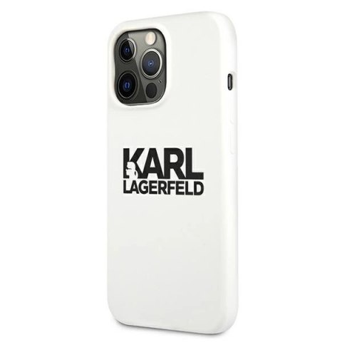 Etui Karl Lagerfeld Silicone Stack Logo na iPhone 13 Pro / 13 6,1" - białe