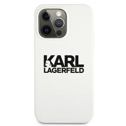 Etui Karl Lagerfeld Silicone Stack Logo na iPhone 13 Pro / 13 6,1" - białe