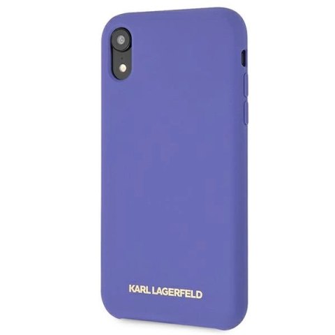 Etui Karl Lagerfeld Silicone na iPhone Xr - fioletowe