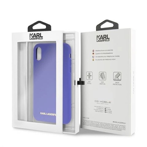 Etui Karl Lagerfeld Silicone na iPhone Xr - fioletowe