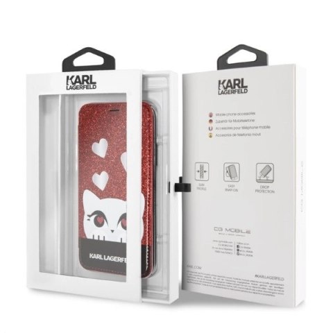 Etui Karl Lagerfeld Valentine na iPhone X / XS - czerwone