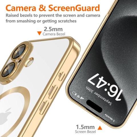 Etui Tech-Protect MagFlex MagSafe na iPhone 16e - złote