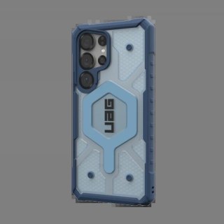 Etui UAG Pathfinder Clear Magnet Bundle modułem magnetycznym oraz smycz na nadgarstek na Samsung Galaxy S25 Ultra 5G - granatowo