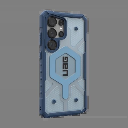 Etui UAG Pathfinder Clear Magnet Bundle modułem magnetycznym oraz smycz na nadgarstek na Samsung Galaxy S25 Ultra 5G - granatowo