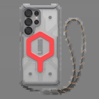 Etui UAG Pathfinder Clear Magnet Bundle modułem magnetycznym oraz smycz na nadgarstek na Samsung Galaxy S25 Ultra 5G - szaro-cze