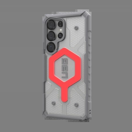 Etui UAG Pathfinder Clear Magnet Bundle modułem magnetycznym oraz smycz na nadgarstek na Samsung Galaxy S25 Ultra 5G - szaro-cze