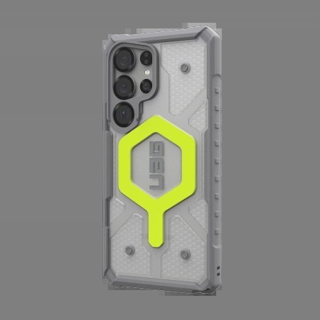 Etui UAG Pathfinder Clear Magnet Bundle modułem magnetycznym oraz smycz na nadgarstek na Samsung Galaxy S25 Ultra 5G - szaro-neo