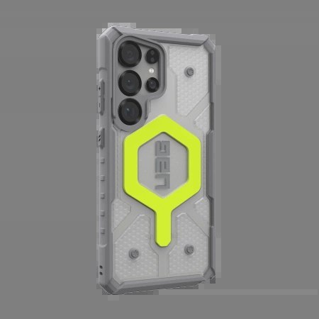 Etui UAG Pathfinder Clear Magnet Bundle modułem magnetycznym oraz smycz na nadgarstek na Samsung Galaxy S25 Ultra 5G - szaro-neo