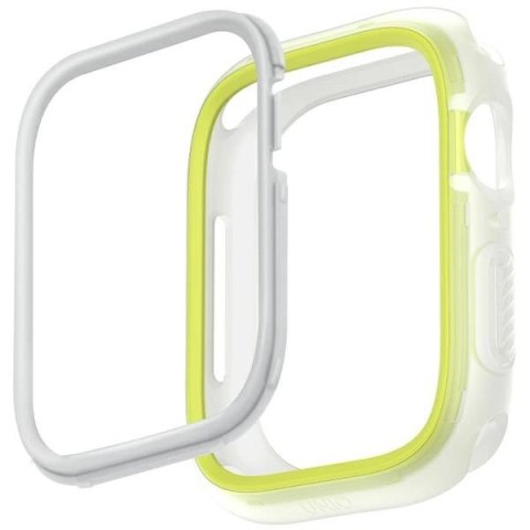 Etui UNIQ Moduo na Apple Watch 45 / 44 mm limonka-biały