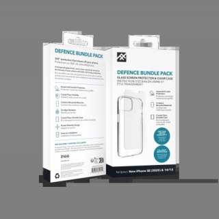 Etui ZAGG IF Defence Bundle na iPhone 16e (2025) / 15 / 14 / 13 - przezroczyste