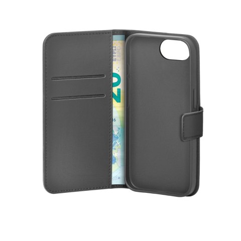 Etui z ekoskóry Puro Booklet Case z klapką i portfelem do iPhone 16e - czarne Etui z ekoskóry Puro Booklet Case z klapką i portfelem do iPhone 16e - czarne
