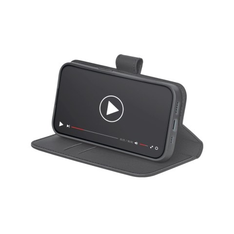 Etui z ekoskóry Puro Booklet Case z klapką i portfelem do iPhone 16e - czarne Etui z ekoskóry Puro Booklet Case z klapką i portfelem do iPhone 16e - czarne