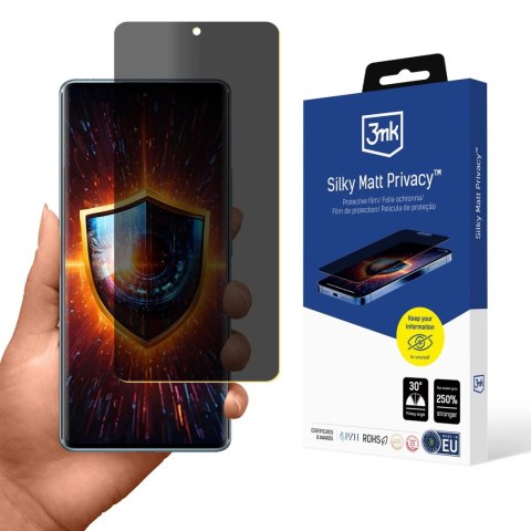 Folia prywatyzująca 3mk Silky Matt Privacy na Xiaomi Redmi Note 14 Pro 4G Folia prywatyzująca 3mk Silky Matt Privacy na Xiaomi Redmi Note 14 Pro 4G