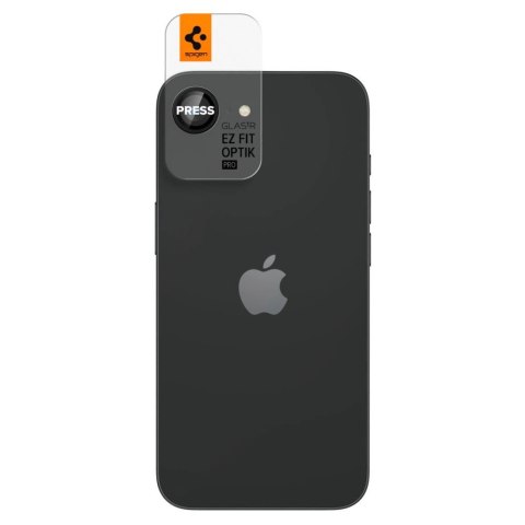 Osłona aparatu Spigen Optik Pro GLAS.TR "Ez Fit" 2-pack na iPhone 16e - czarna