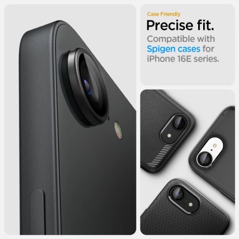 Osłona aparatu Spigen Optik Pro GLAS.TR "Ez Fit" 2-pack na iPhone 16e - czarna