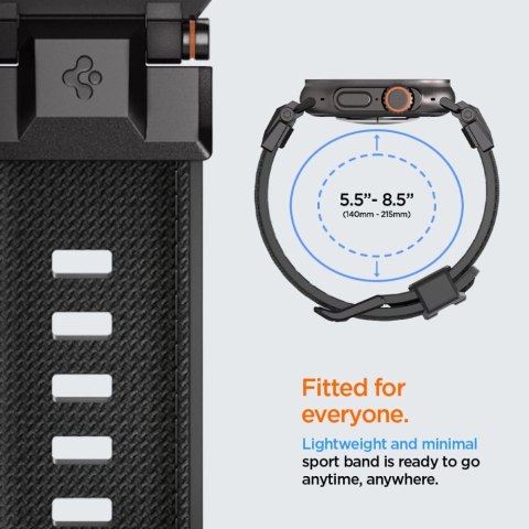 Pasek Spigen DuraPro Armor na Apple Watch 44 / 45 / 46 / 49 mm - czarny Pasek Spigen DuraPro Armor na Apple Watch 44 / 45 / 46 / 49 mm - czarny