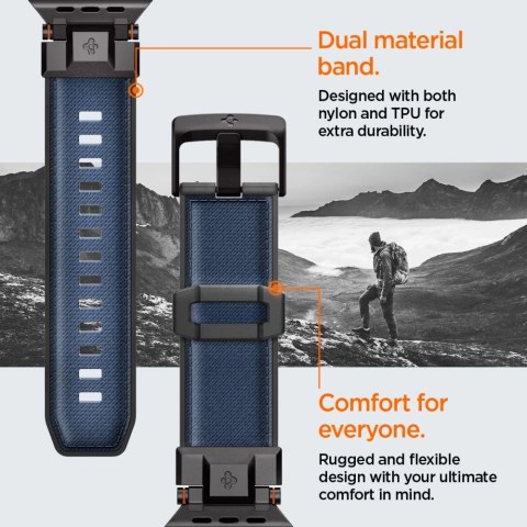 Pasek Spigen DuraPro Armor na Apple Watch 44 / 45 / 46 / 49 mm - granatowy Pasek Spigen DuraPro Armor na Apple Watch 44 / 45 / 46 / 49 mm - granatowy