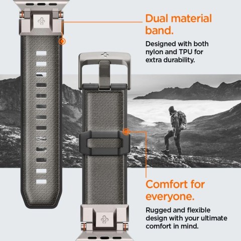 Pasek Spigen DuraPro Armor na Apple Watch 44 / 45 / 46 / 49 mm - szary