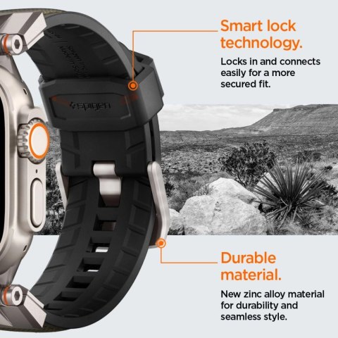 Pasek Spigen DuraPro Armor na Apple Watch 44 / 45 / 46 / 49 mm - zielony Pasek Spigen DuraPro Armor na Apple Watch 44 / 45 / 46 / 49 mm - zielony