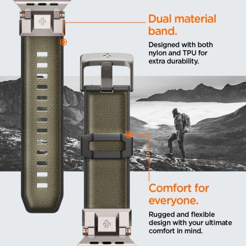 Pasek Spigen DuraPro Armor na Apple Watch 44 / 45 / 46 / 49 mm - zielony Pasek Spigen DuraPro Armor na Apple Watch 44 / 45 / 46 / 49 mm - zielony