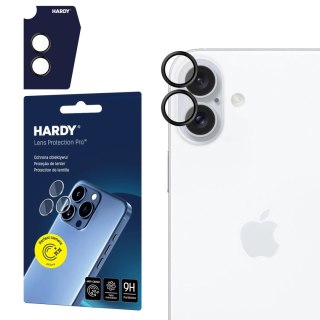 Szkło Hardy Lens Protection Pro Black na obiekty aparatu na Apple iPhone 16 / 16 Plus - czarne