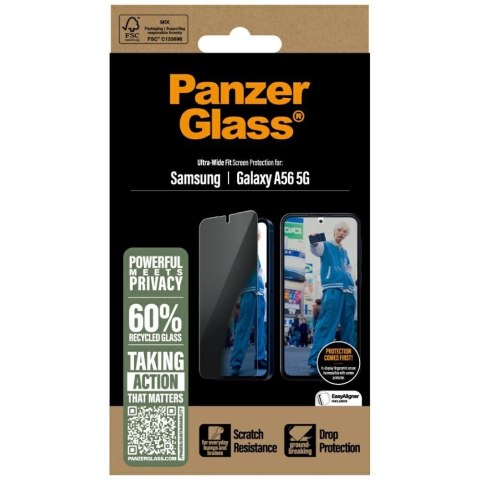 Szkło prywatyzujące PanzerGlass Ultra-Wide Fit na Samsung Galaxy A56 5G Szkło prywatyzujące PanzerGlass Ultra-Wide Fit na Samsung Galaxy A56 5G