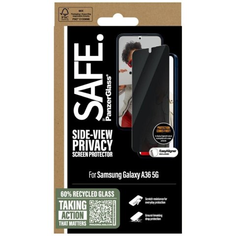Szkło prywatyzujące SAFE by PanzerGlass Ultra-Wide Fit na Samsung Galaxy A36 5G Szkło prywatyzujące SAFE by PanzerGlass Ultra-Wide Fit na Samsung Galaxy A36 5G
