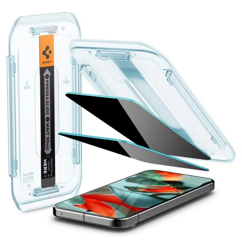 Szkło prywatyzujące Spigen Glas.TR "Ez Fit" Privacy 2-pack na Google Pixel 9 Pro XL Szkło prywatyzujące Spigen Glas.TR "Ez Fit" Privacy 2-pack na Google Pixel 9 Pro XL