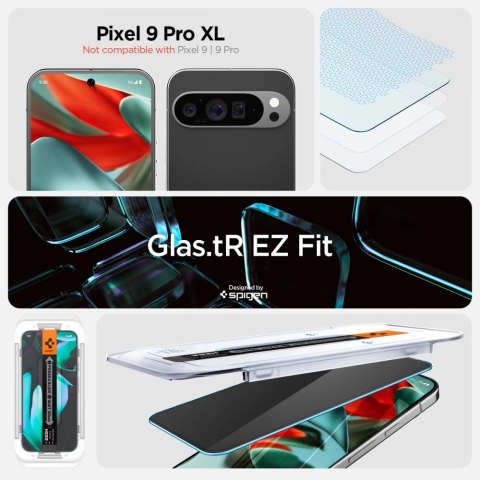 Szkło prywatyzujące Spigen Glas.TR "Ez Fit" Privacy 2-pack na Google Pixel 9 Pro XL Szkło prywatyzujące Spigen Glas.TR "Ez Fit" Privacy 2-pack na Google Pixel 9 Pro XL