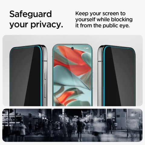 Szkło prywatyzujące Spigen Glas.TR "Ez Fit" Privacy 2-pack na Google Pixel 9 Pro XL Szkło prywatyzujące Spigen Glas.TR "Ez Fit" Privacy 2-pack na Google Pixel 9 Pro XL