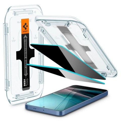 Szkło prywatyzujące Spigen Glas.TR "Ez Fit" Privacy HD 2-pack na Samsung Galaxy S24+ / S25+