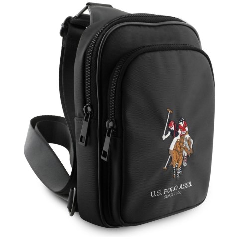 Torebka na telefon US Polo Petit Pique Crossbody czarny Torebka na telefon US Polo Petit Pique Crossbody czarny