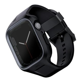 Zestaw UNIQ Monos 2 w 1 pasek + etui na Apple Watch 45 / 44 mm - czarny