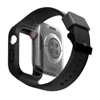 Zestaw UNIQ Monos 2 w 1 pasek + etui na Apple Watch 45 / 44 mm - czarny