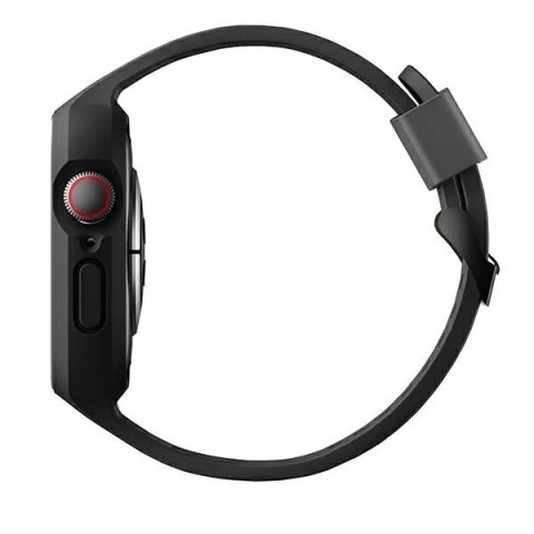 Zestaw UNIQ Monos 2 w 1 pasek + etui na Apple Watch 45 / 44 mm - czarny Zestaw UNIQ Monos 2 w 1 pasek + etui na Apple Watch 45 / 44 mm - czarny