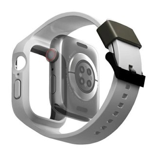 Zestaw UNIQ Monos 2 w 1 pasek + etui na Apple Watch 45 / 44 mm - szary