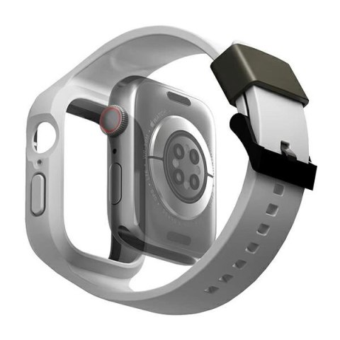 Zestaw UNIQ Monos 2 w 1 pasek + etui na Apple Watch 45 / 44 mm - szary Zestaw UNIQ Monos 2 w 1 pasek + etui na Apple Watch 45 / 44 mm - szary