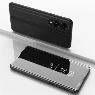 Etui Clear View Case na Samsung Galaxy S25 Edge pokrowiec z klapką - czarne