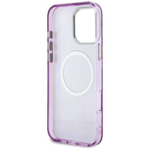Etui Guess Glitter Flowers Triangle Buttons MagSafe do iPhone 16 Pro fioletowy Etui Guess Glitter Flowers Triangle Buttons MagSafe do iPhone 16 Pro fioletowy
