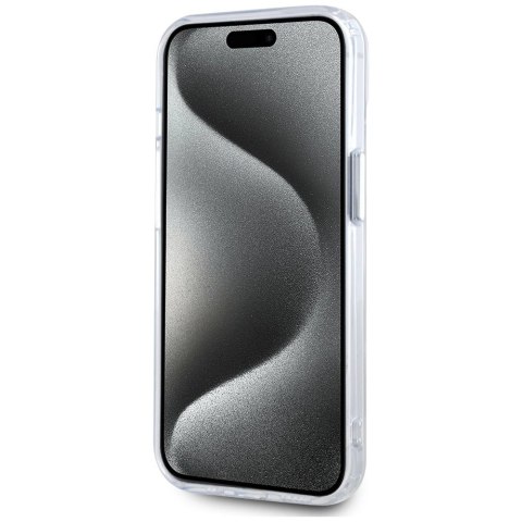 Etui Karl Lagerfeld IML Metal Karl Head MagSafe do iPhone 15 biały