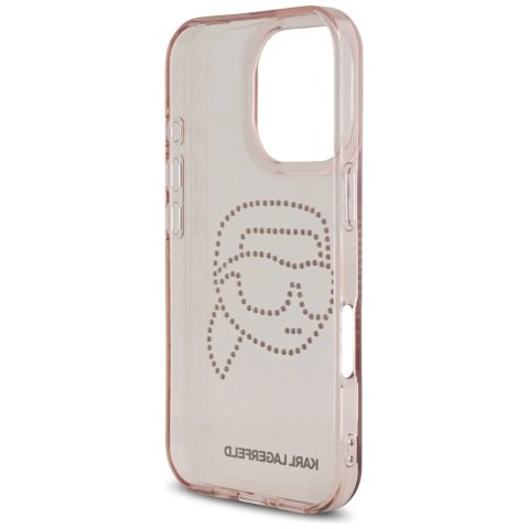 Etui Karl Lagerfeld IML Rhinestones Karl Head do iPhone 16 Pro Max różowy Etui Karl Lagerfeld IML Rhinestones Karl Head do iPhone 16 Pro Max różowy