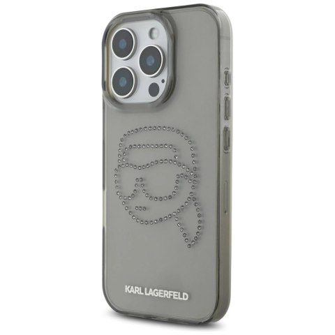 Etui Karl Lagerfeld IML Rhinestones Karl Head do iPhone 16 Pro czarny Etui Karl Lagerfeld IML Rhinestones Karl Head do iPhone 16 Pro czarny