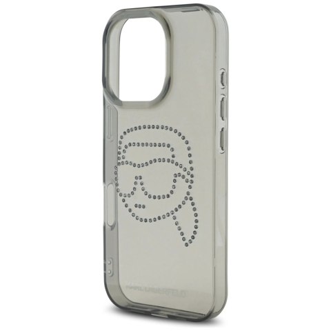 Etui Karl Lagerfeld IML Rhinestones Karl Head do iPhone 16 Pro czarny Etui Karl Lagerfeld IML Rhinestones Karl Head do iPhone 16 Pro czarny