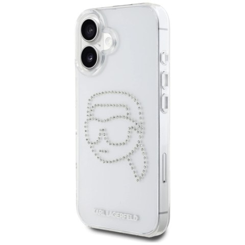 Etui Karl Lagerfeld IML Rhinestones Karl Head do iPhone 16 przezroczysty Etui Karl Lagerfeld IML Rhinestones Karl Head do iPhone 16 przezroczysty