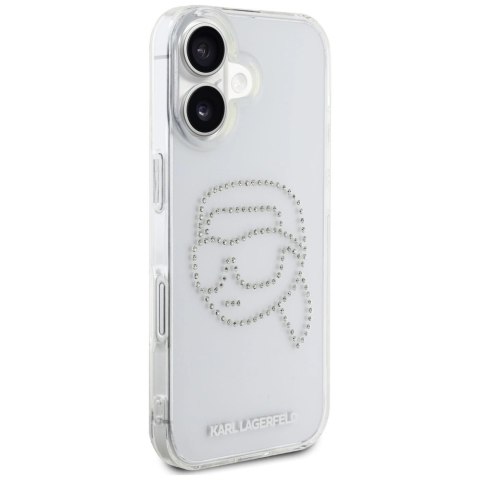Etui Karl Lagerfeld IML Rhinestones Karl Head do iPhone 16 przezroczysty Etui Karl Lagerfeld IML Rhinestones Karl Head do iPhone 16 przezroczysty