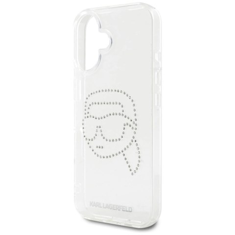 Etui Karl Lagerfeld IML Rhinestones Karl Head do iPhone 16 przezroczysty Etui Karl Lagerfeld IML Rhinestones Karl Head do iPhone 16 przezroczysty
